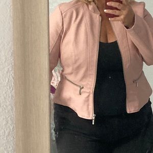 Pleather pink jacket by Baccini
